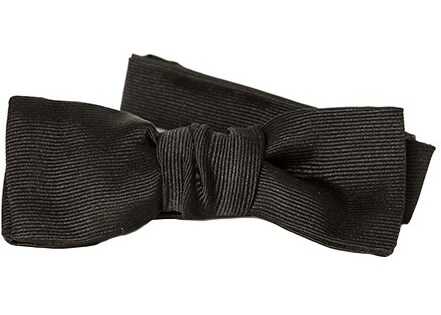 Papion Saint Laurent Silk Bow Tie Black