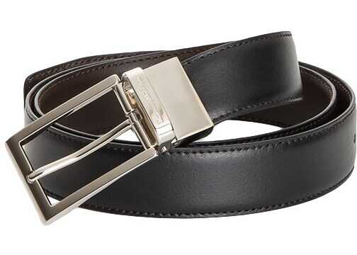 Curea Ermenegildo Zegna Leather Belt Black