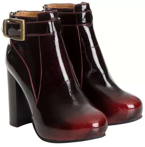 Gheata Jeffrey Campbell Patent Leather Boots Purple