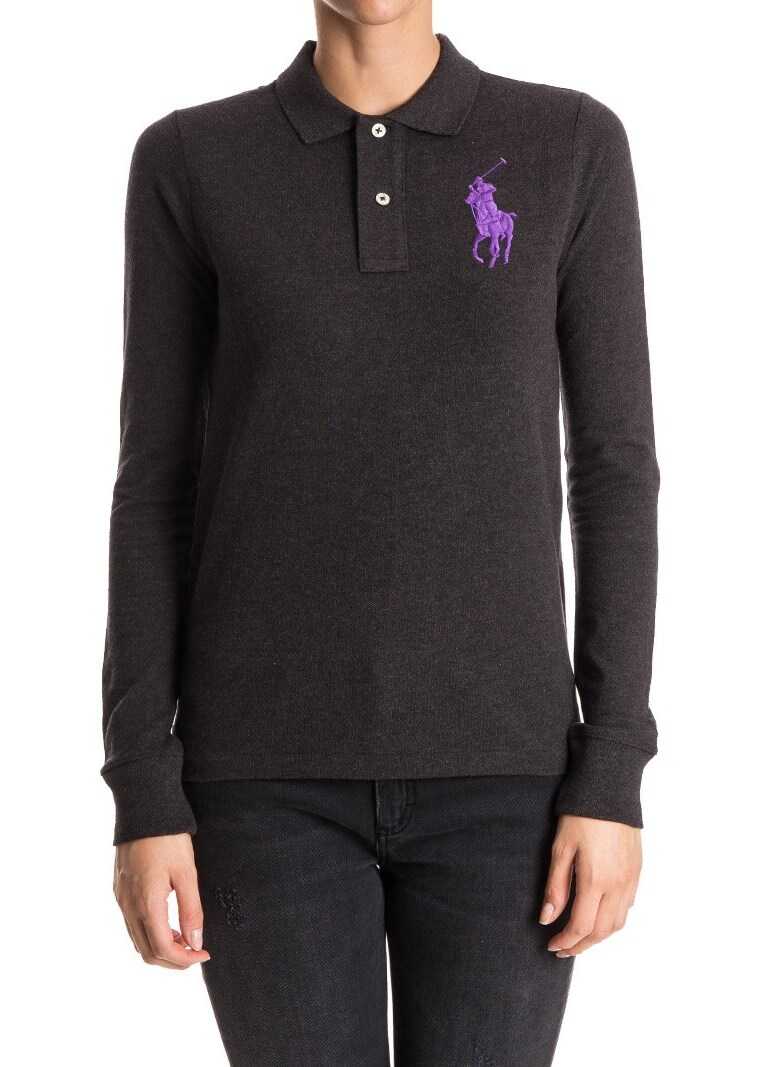 Tricou Ralph Lauren Long Sleeve Polo Gray