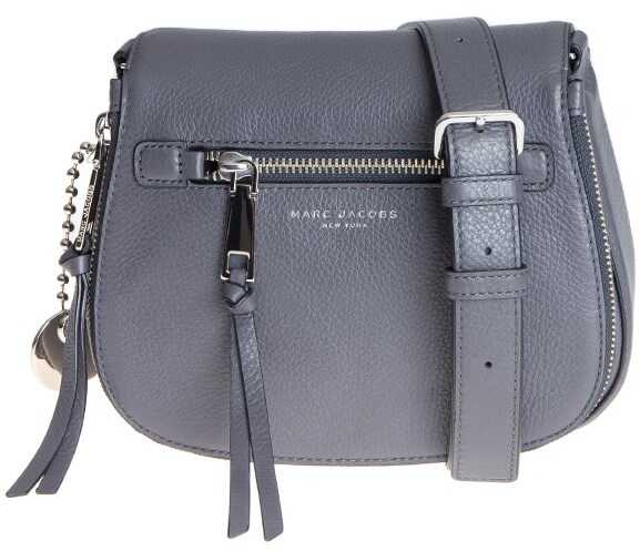 Geanta femei Marc Jacobs Recruit Small Saddle Bag Gray