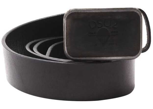 Curea DSQUARED2 Leather Belt Black