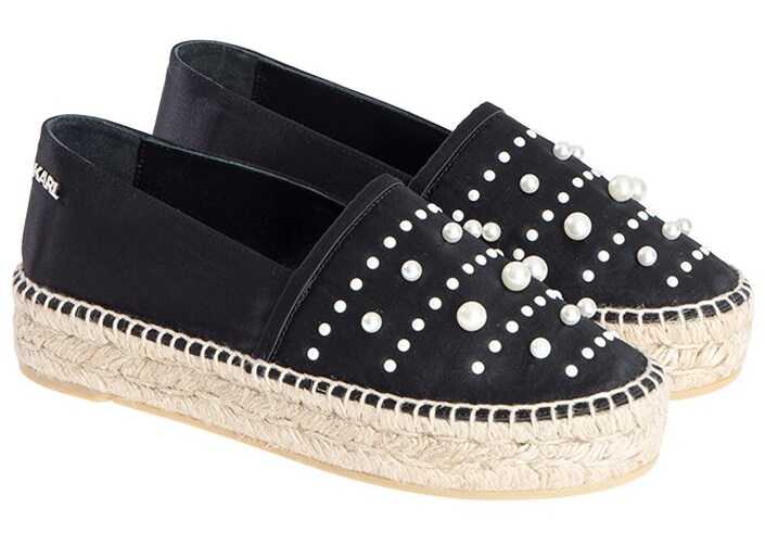 Karl Lagerfeld K/Pearl Espadrilles Black