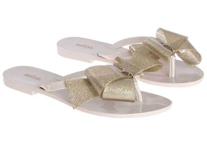 MELISSA Harmonic Bow Iii Flip Flops Cream