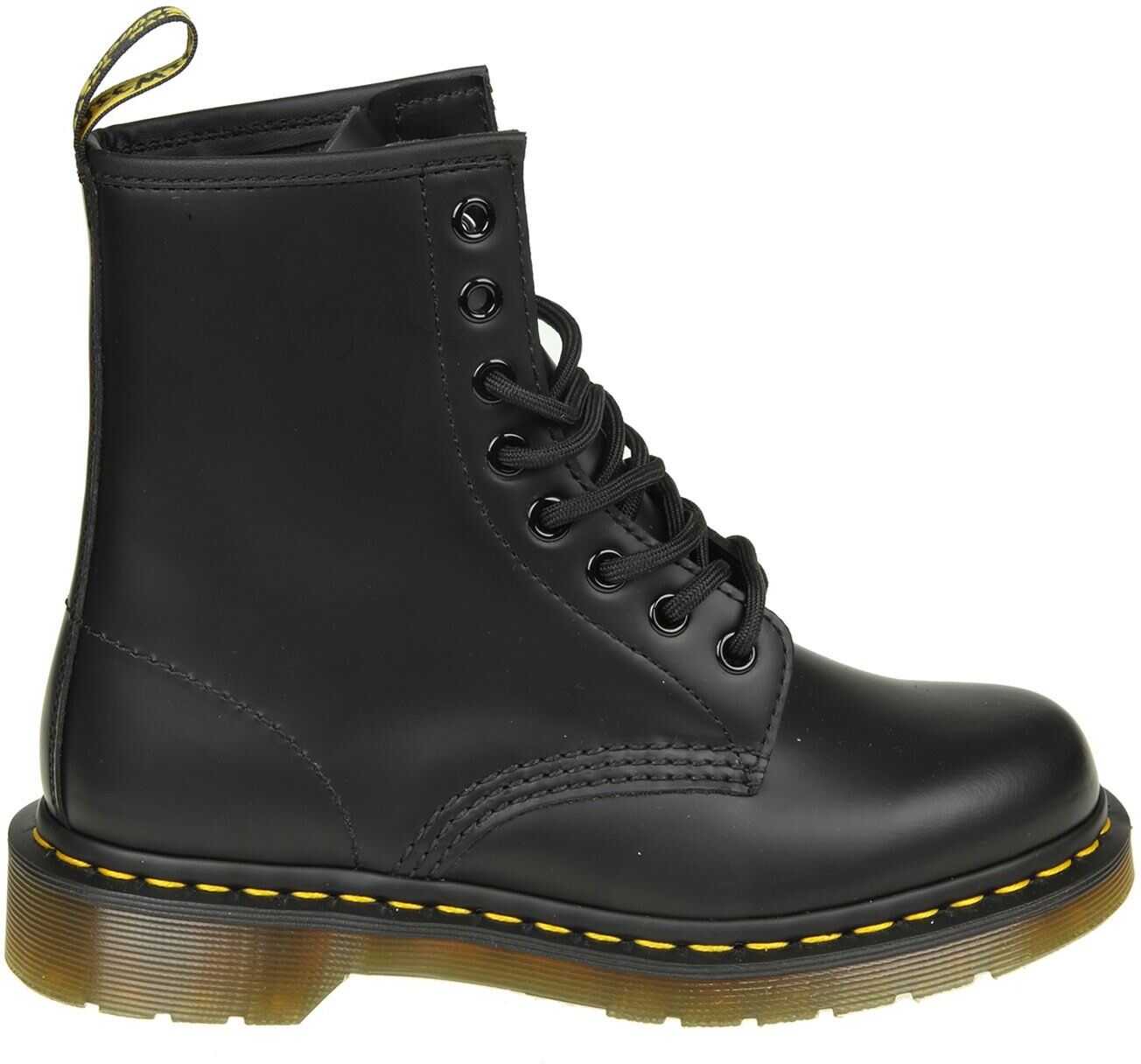 Dr. Martens 1460 Smooth Ankle Boots In Black Black