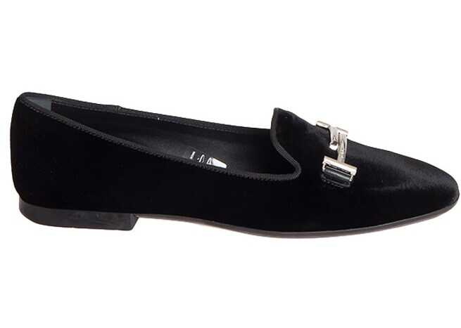 TOD'S Velvet Slippers Black
