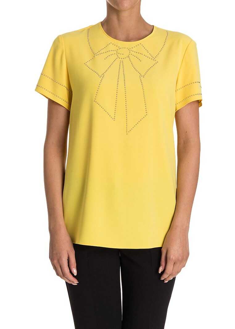 Bluza Moschino Round Neck Top Yellow