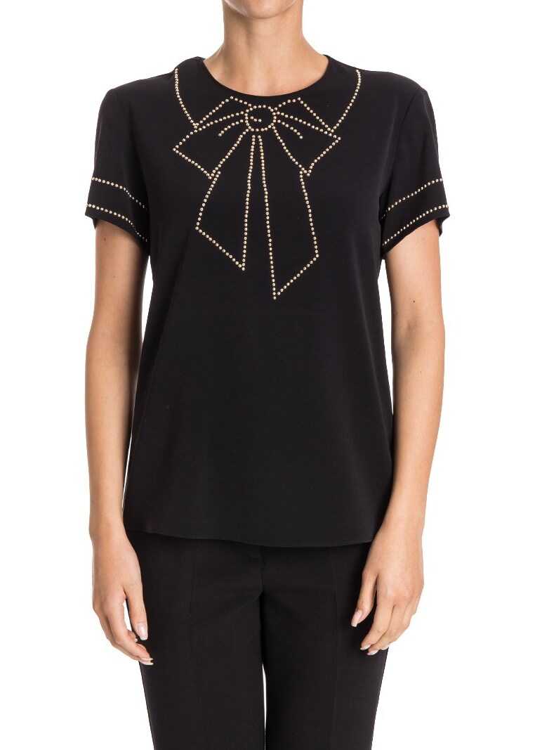 Bluza Moschino Round Neck Top Black