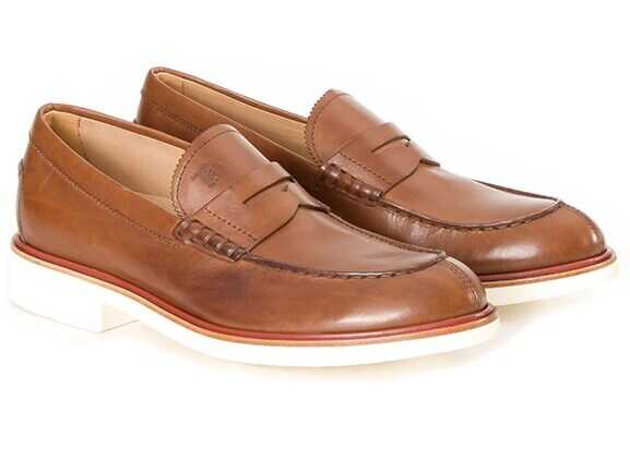 TOD'S Leather Mocassin Brown