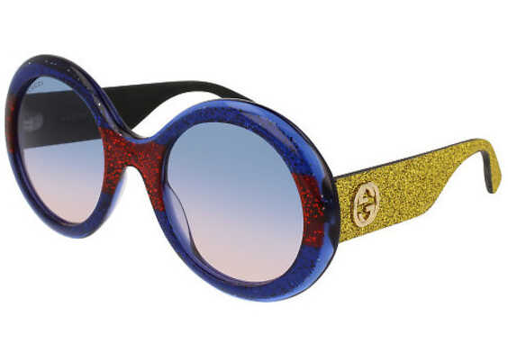 Gucci GG0101S 005 MULTICOLOR GOLD BLUE