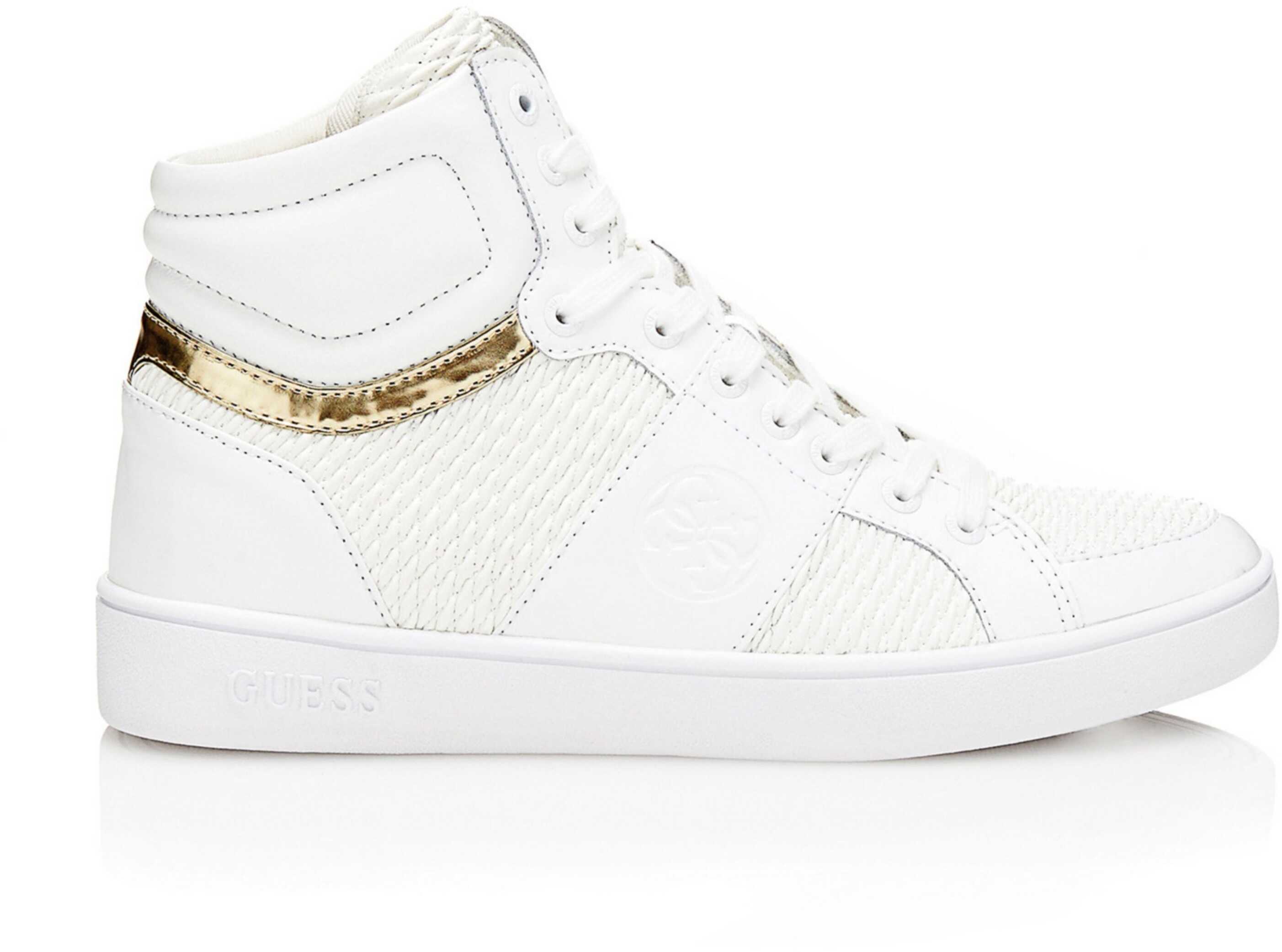 Tenis GUESS Ghia active printed eco lea White FLGHI4 PEL12 WHITE* Biały