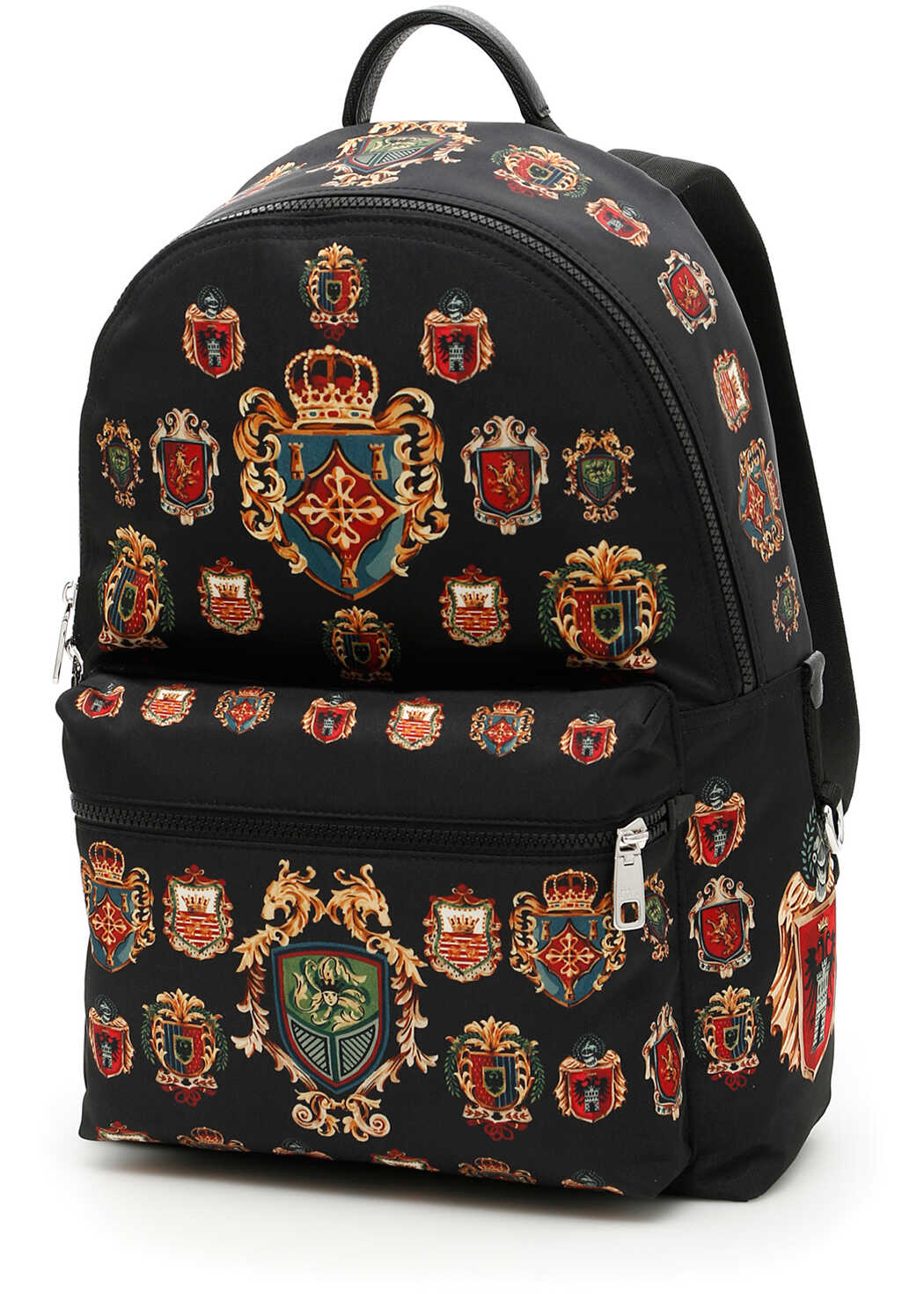 Rucsac Dolce & Gabbana Badge Print Nylon Backpack STEMMI F.DO NERO