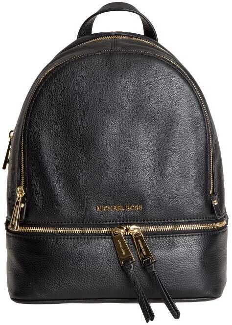 Michael Kors Rhea Zip Backpack In Black 30S5GEZB1L BLACK Black
