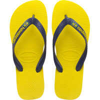 Slapi Brasil Logo Unisex Synthetic Flip Flops Yellow* Barbati