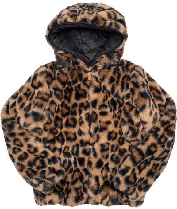 Save the Duck Eco-Fur Reversible Jacket Animal print