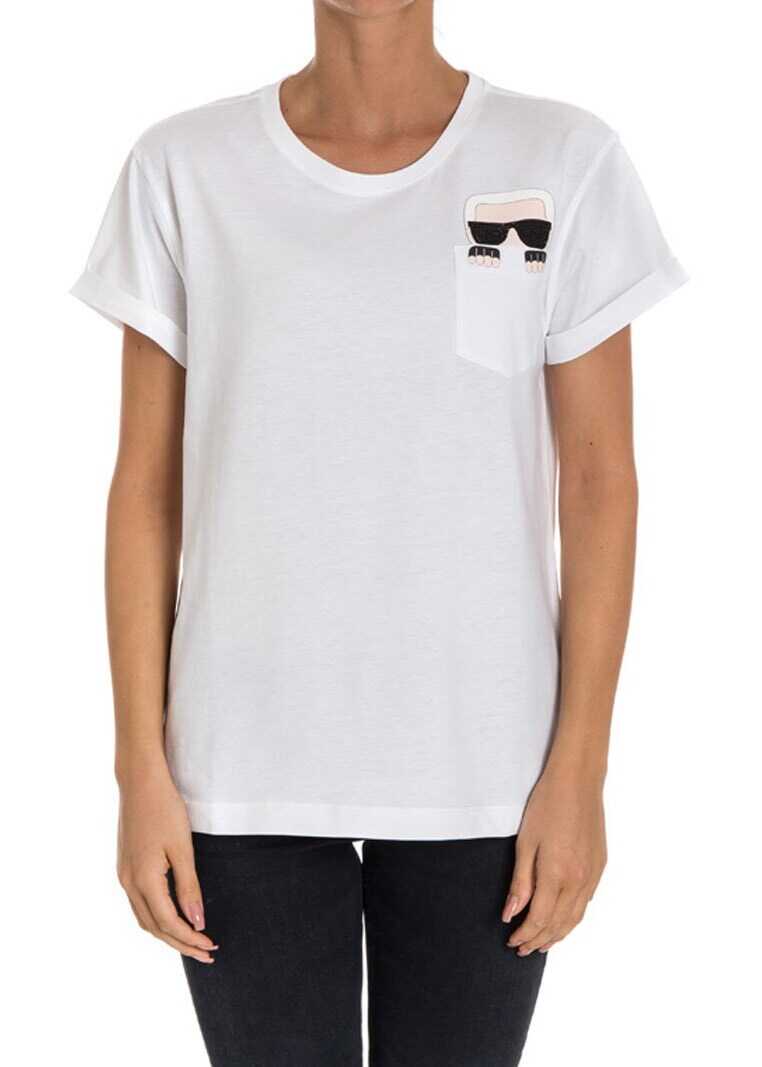 Karl Lagerfeld Ikonik Karl Pocket Tee White