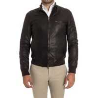 Geci de Piele Minsk Leather Bomber Jacket Barbati