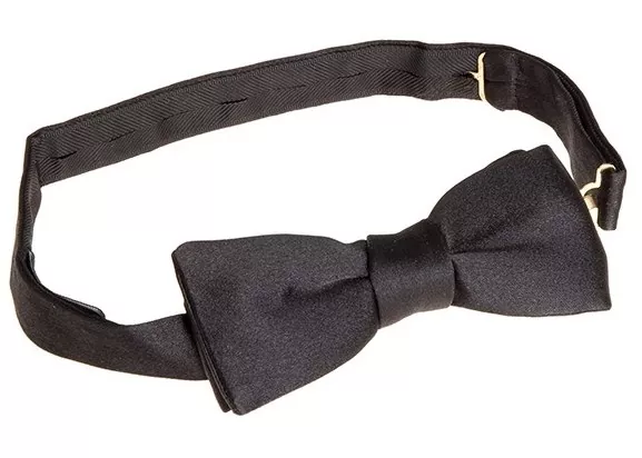 Papion Ermenegildo Zegna Silk Bow Tie Black