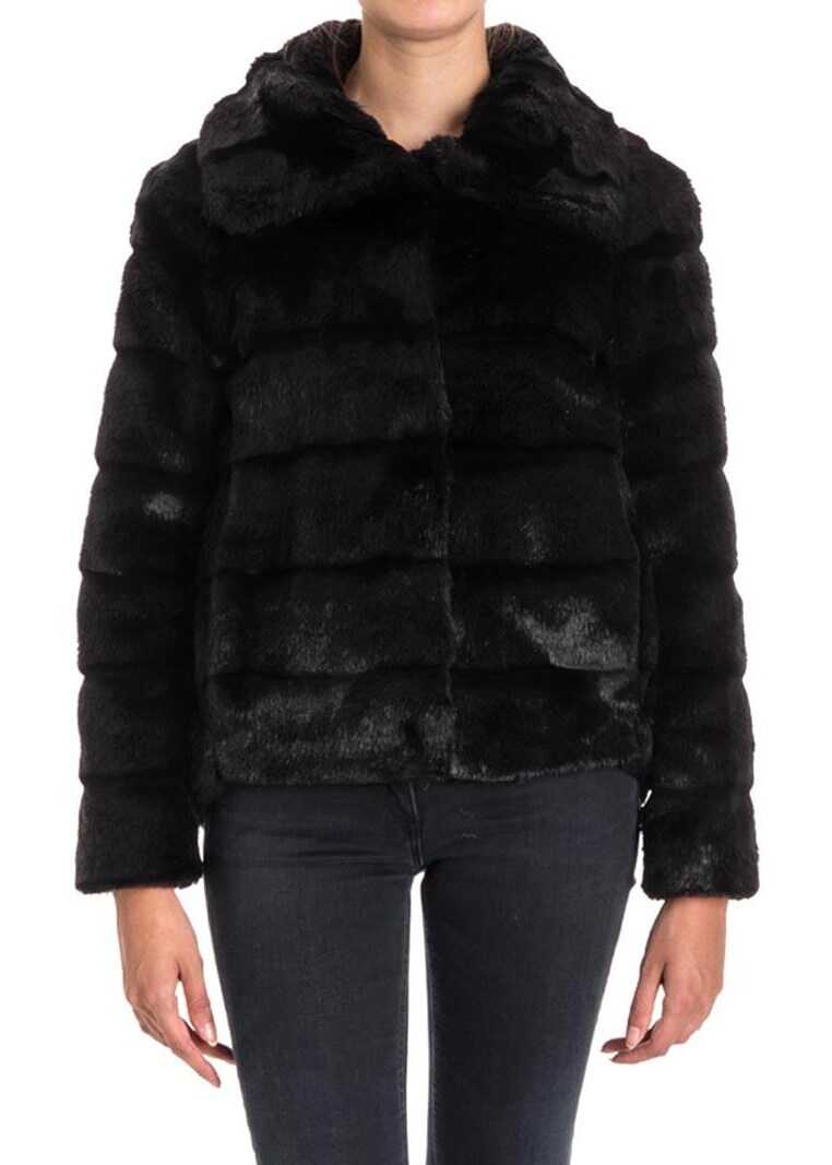 Twin-set Simona Barbieri Eco-Fur Jacket Black