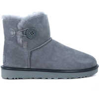 Ghete & Cizme Mini Bailey Button Grey Sheepskin Ankle Boots Femei