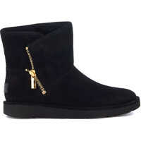Ghete & Cizme UGG Mini Kip Ankle Boots In Black Suede Leather With Zip