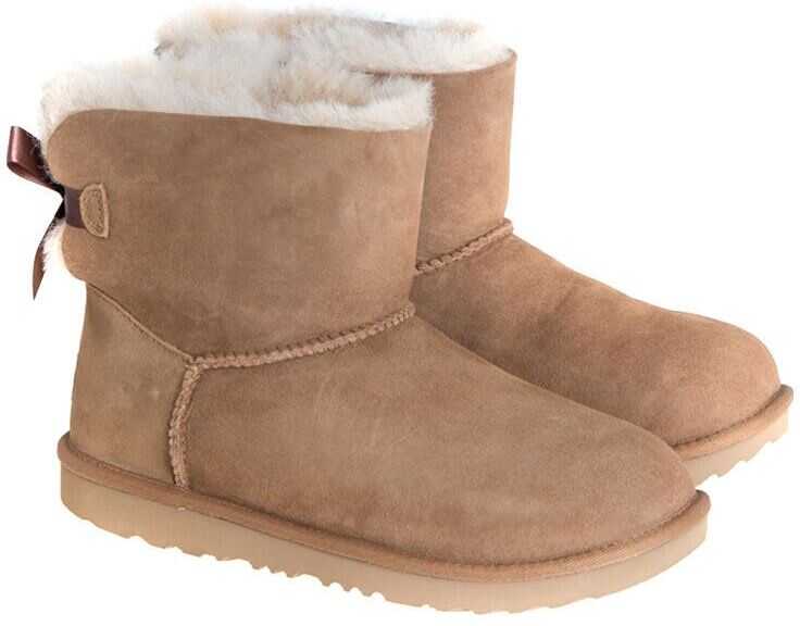 UGG K Mini Bailey Bow Ii Ankle Boots Beige