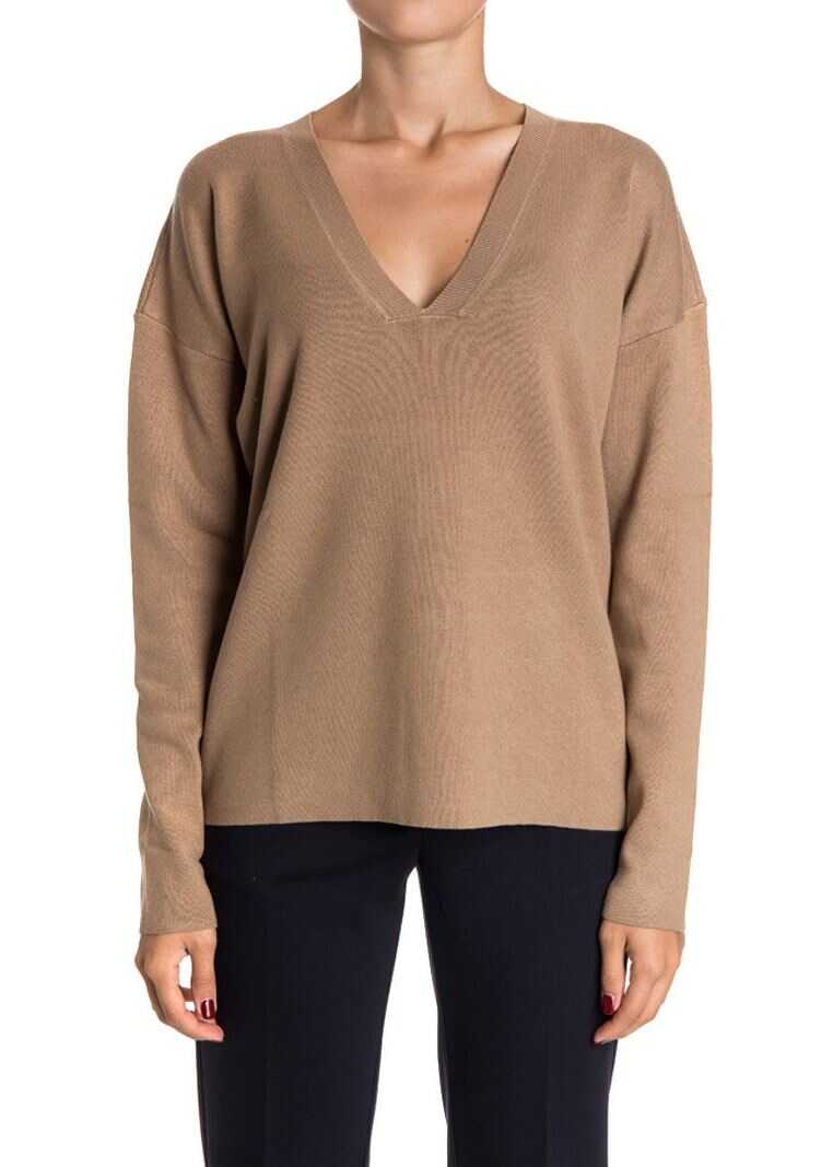 Pulover Michael Kors Cashmere Blend Sweater Camel