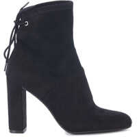 Ghete & Cizme Enact Black Suede Leather Ankle Boots Femei
