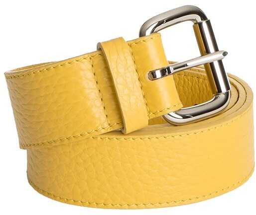 Orciani Leather Belt* Yellow
