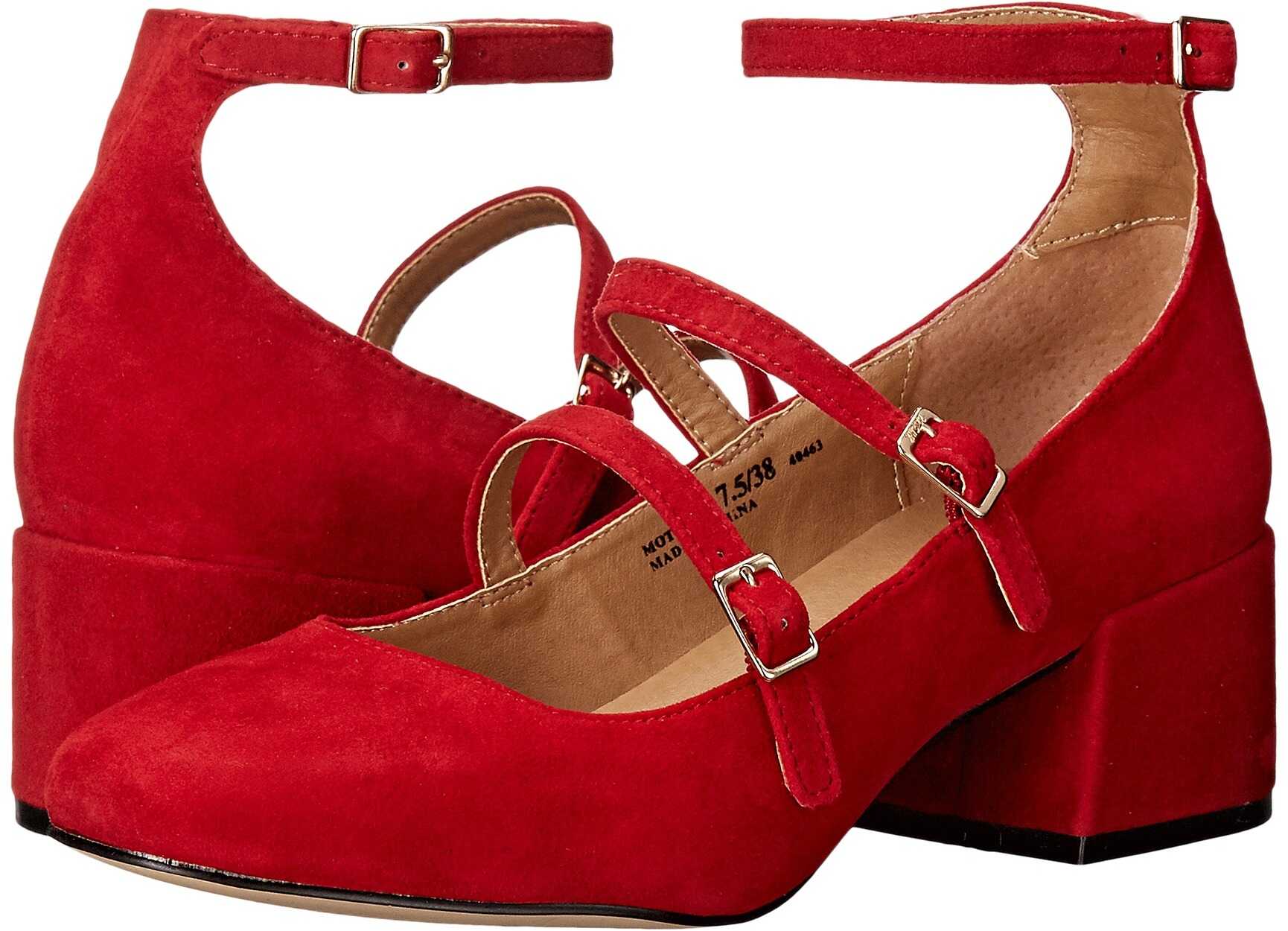 Pantof Chinese Laundry Moto Red Kid Suede