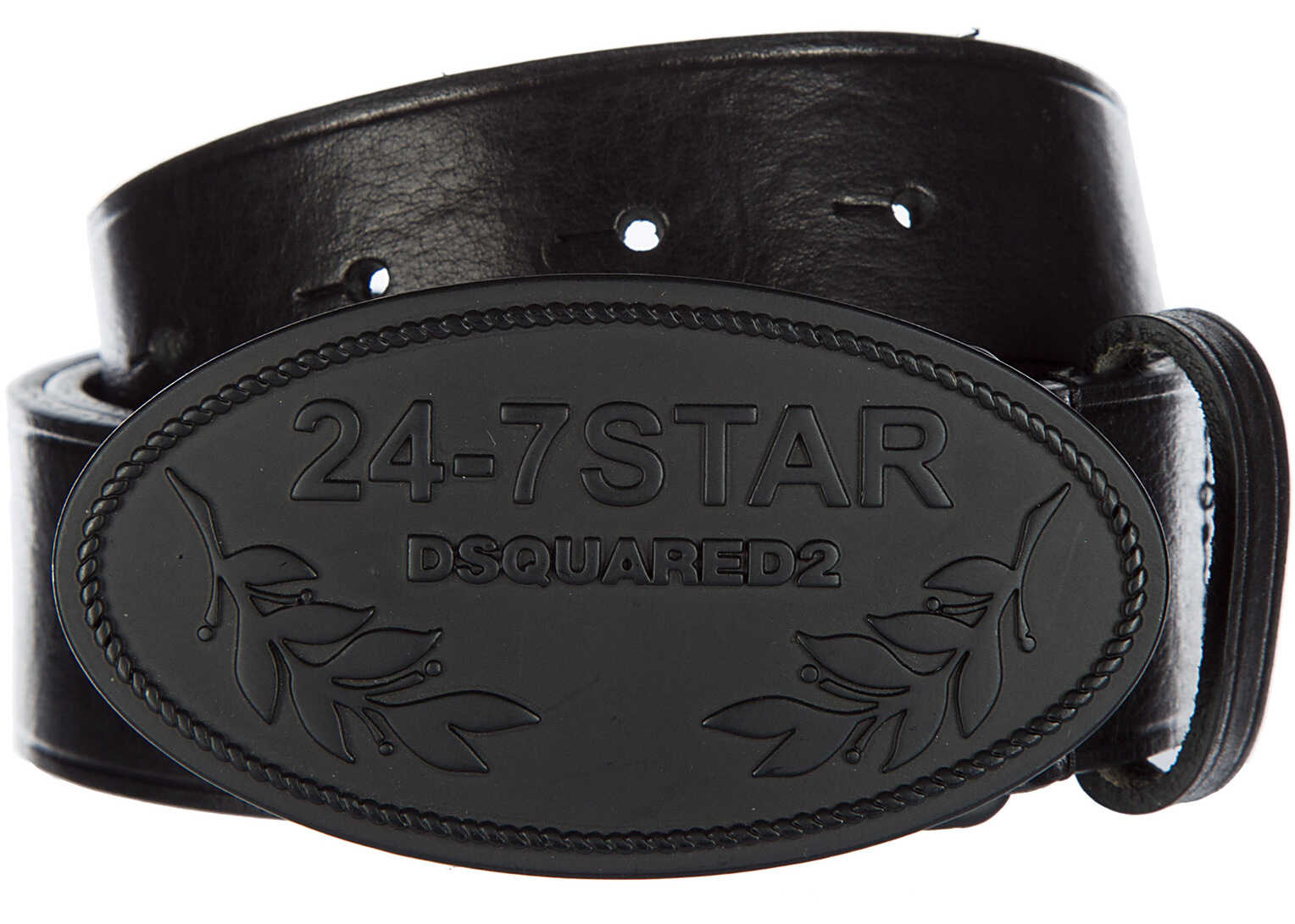 Curea DSQUARED2 Leather Belt Black