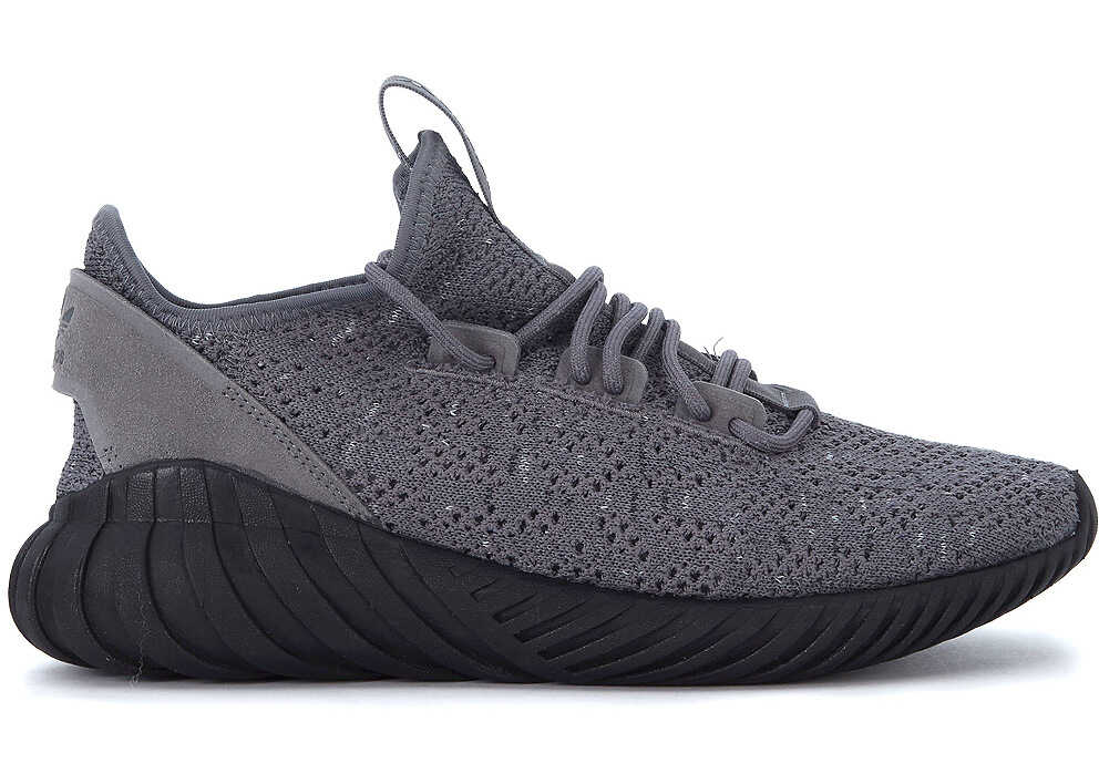 Tenis adidas Originals Adidas Tubular Doom Sneaker In Primeknit Suede And Fabric Grey