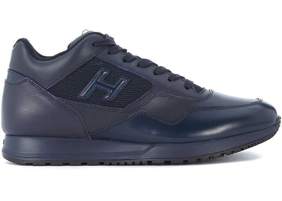 Tenis Hogan H321 Blue Leather And Fabric Sneaker Blue