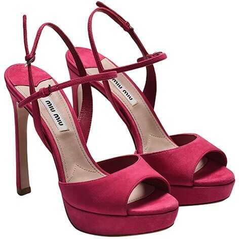 Miu Miu Leather Sandals Pink