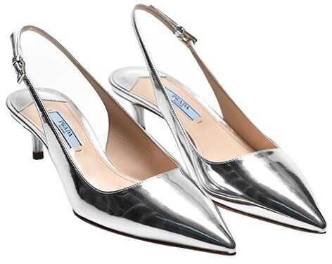 Pantof Prada Leather Sandals Silver