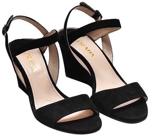 Prada Wedge Sandals Black