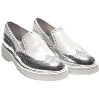 Incaltaminte Prada Silver Loafers