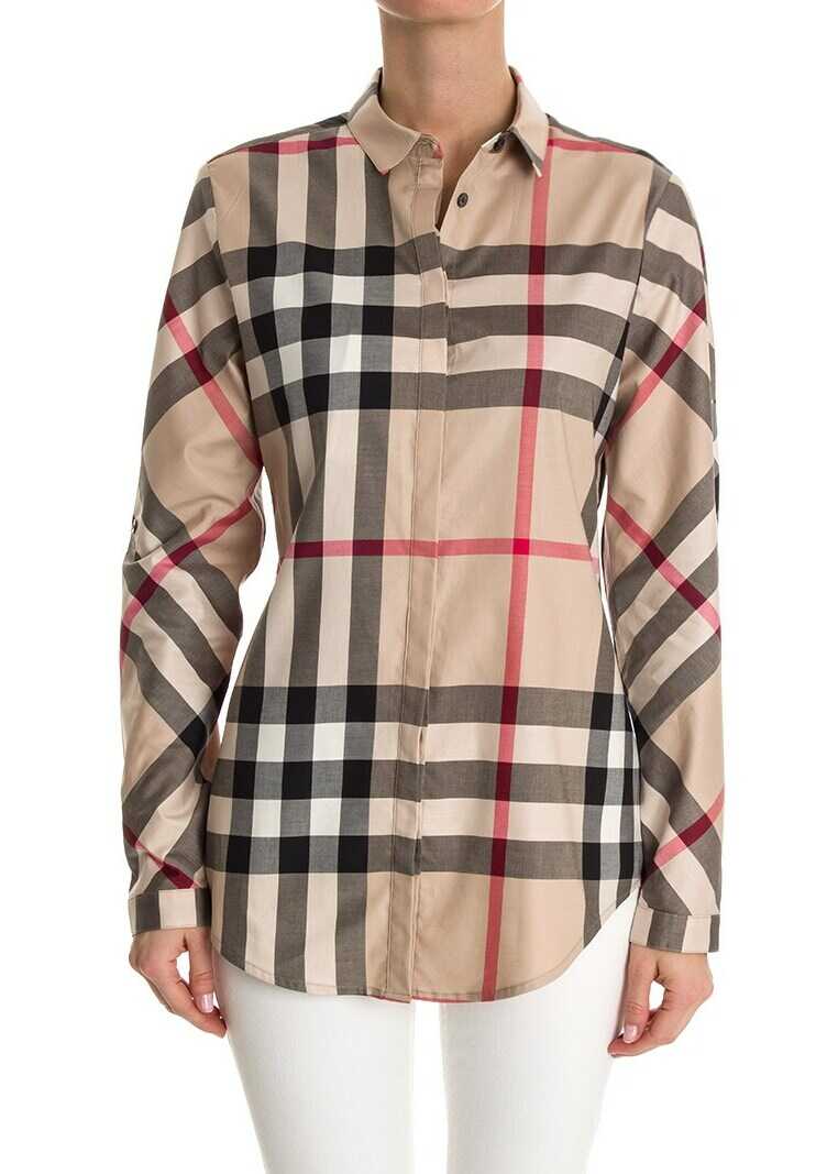 Camasa Burberry Cotton Shirt Camel
