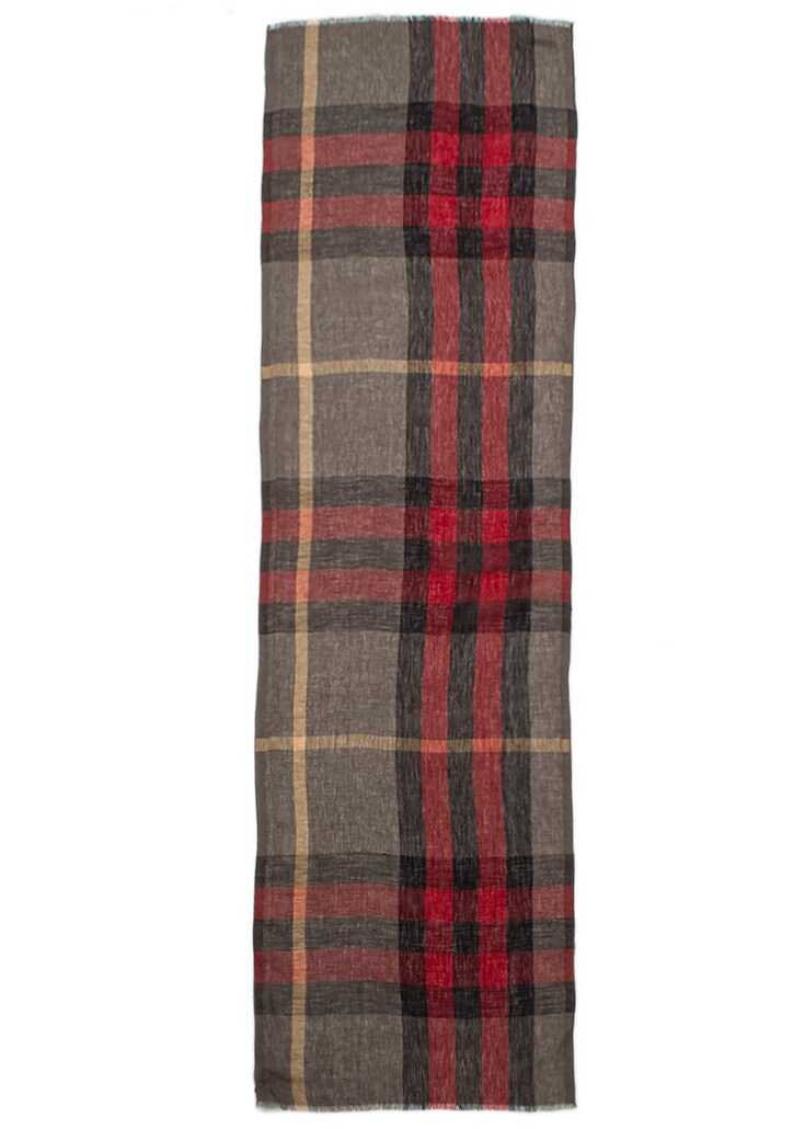 Esarfa Burberry Linen Scarf Gray