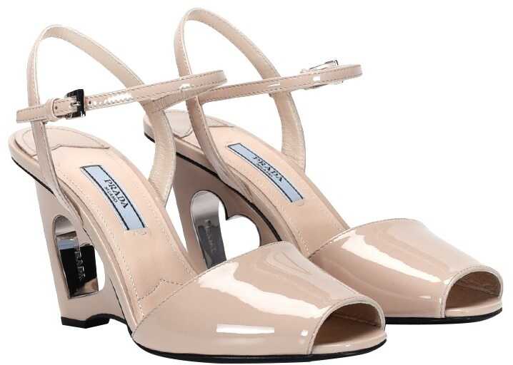 Prada Leather Sandals Beige