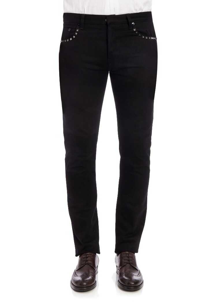 Blug Valentino Garavani 5 Pockets Jeans Black