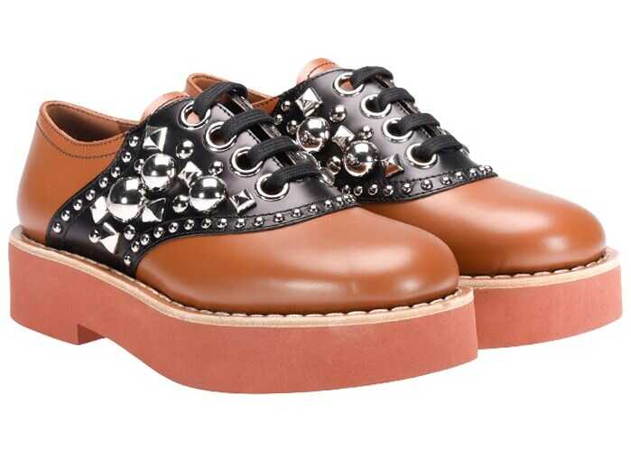 Pantof Miu Miu Leather Shoes Brown