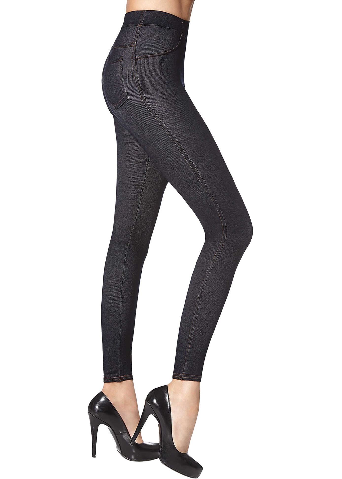 Colant Bas Bleu Blanca Woman's Leggings In Indigo Color Indigo