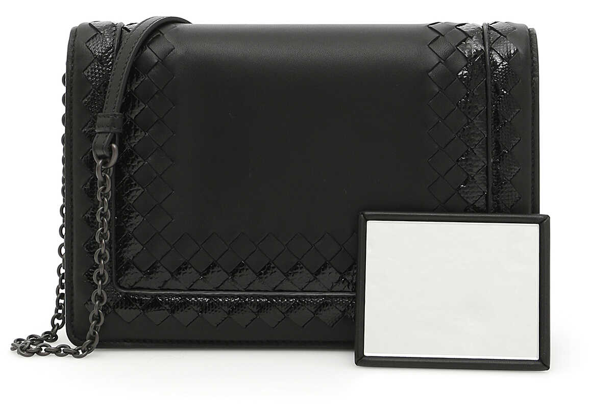 Geanta femei Bottega Veneta Nappa And Karung Shoulder Bag NERO/NERO