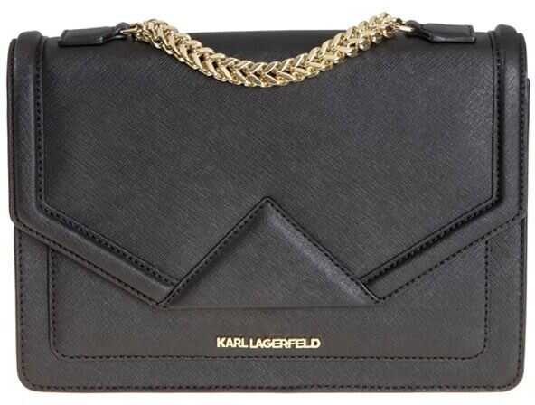 Karl Lagerfeld Saffiano Leather Effect Bag Black