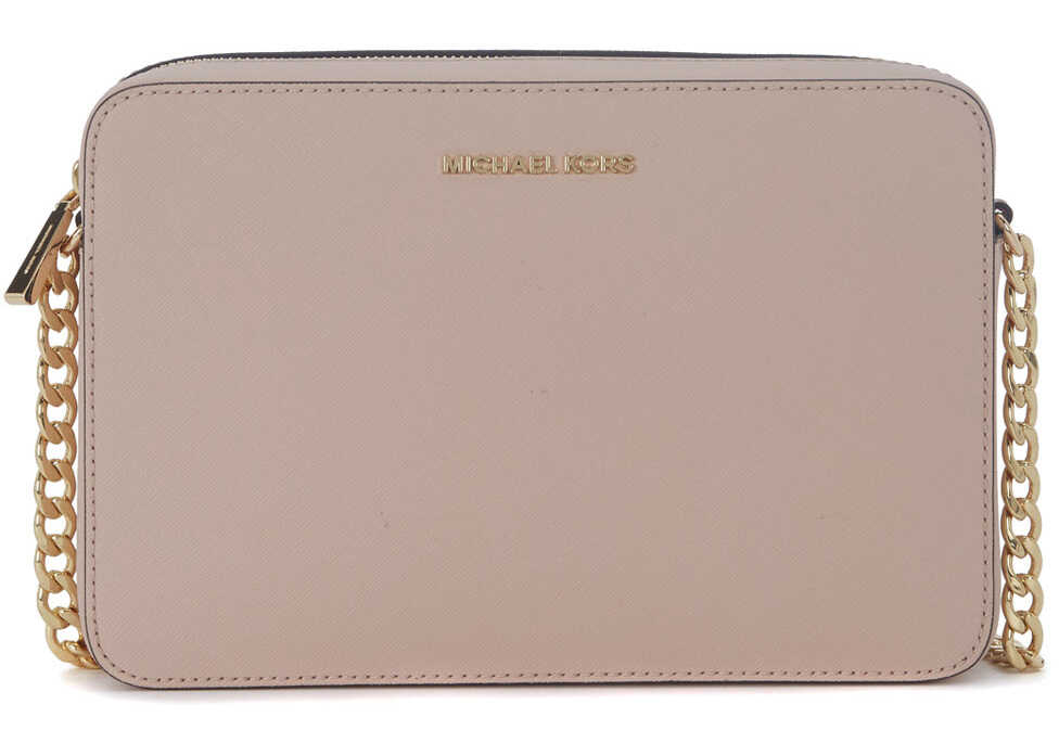 Michael Kors Jet Set Pink Saffiano Leather Shoulder Bag Pink