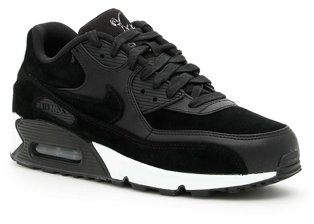 Tenis Nike Air Max 90 Premium Sneakers BLACK BLACK OFF WHITE