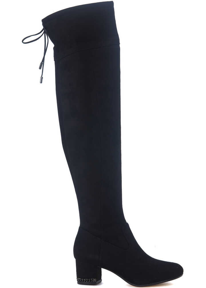 Gheata Michael Kors Jamie Black Suede Boots Black