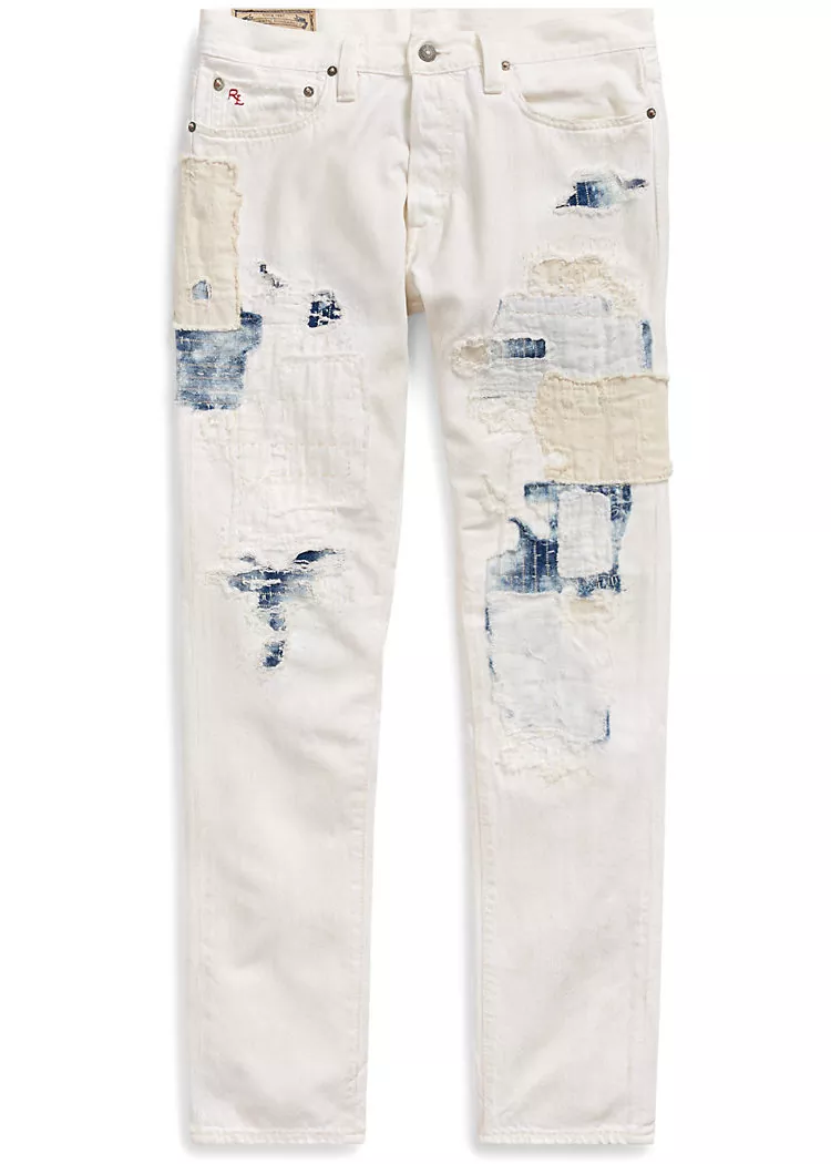 Blug Ralph Lauren Logan Loose Tapered Jean* Samson White Repaired