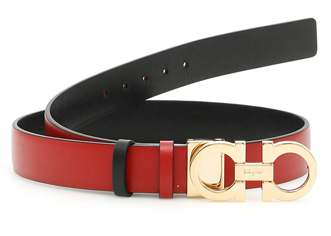 Curea Salvatore Ferragamo Reversible Belt ROSSO